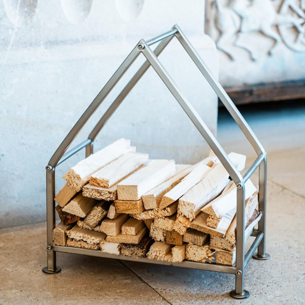 17 Stories Jenielle House Kindling Holder Iron Fireplace Tool Wayfair.co.uk